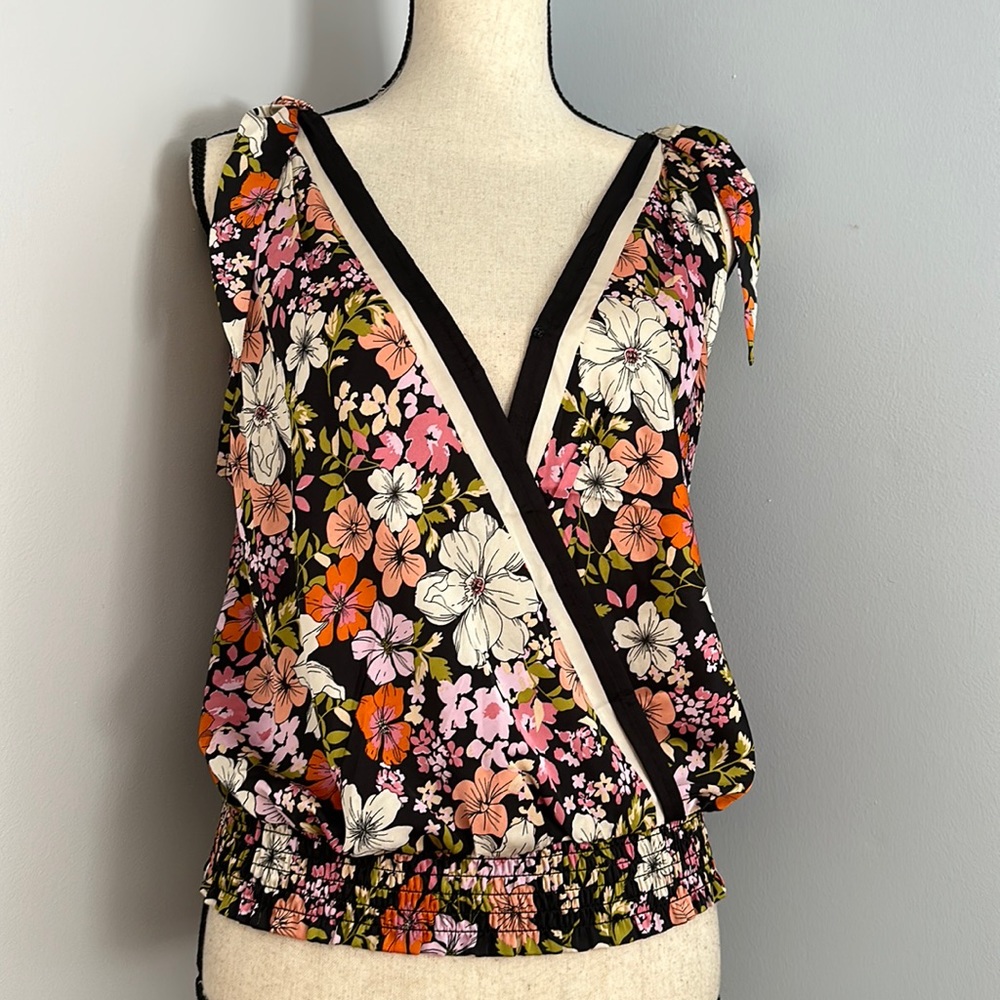 Joie Floral V-Neck Top